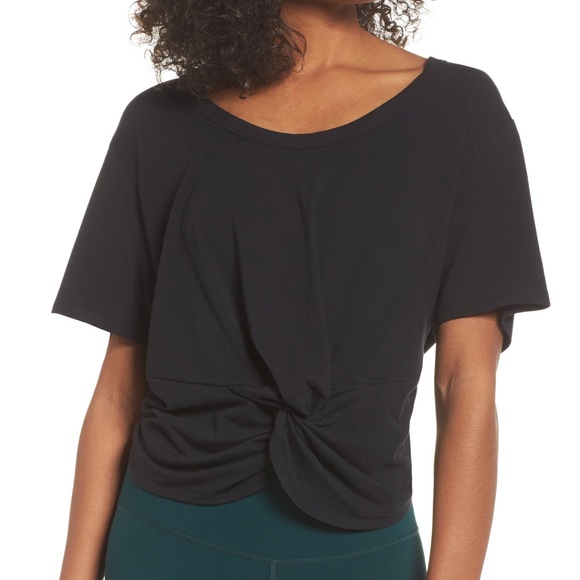 Zella Tops - Zella • Tie Knot Crop T-shirt